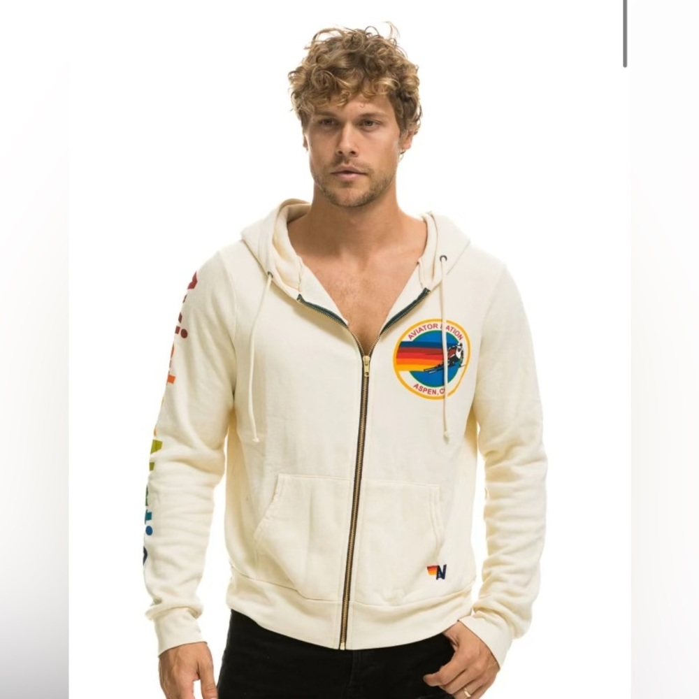Aviator Nation Aspen Hoodie Vintage White XXL